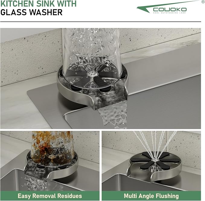 33x22 Drop In Kitchen Sink with Faucet Combo16 Gauge Stainless Steel Single Bowl Kitchen Sink